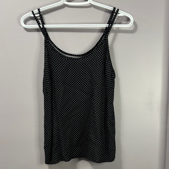 Vero Moda Tops - NWT Vero Moda Black White Polka Dot Double Strap Tank Top Medium